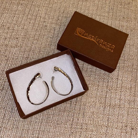 NWOT Inspiranza Designs Sterling Silver Hoop Earrings - Picture 1 of 4
